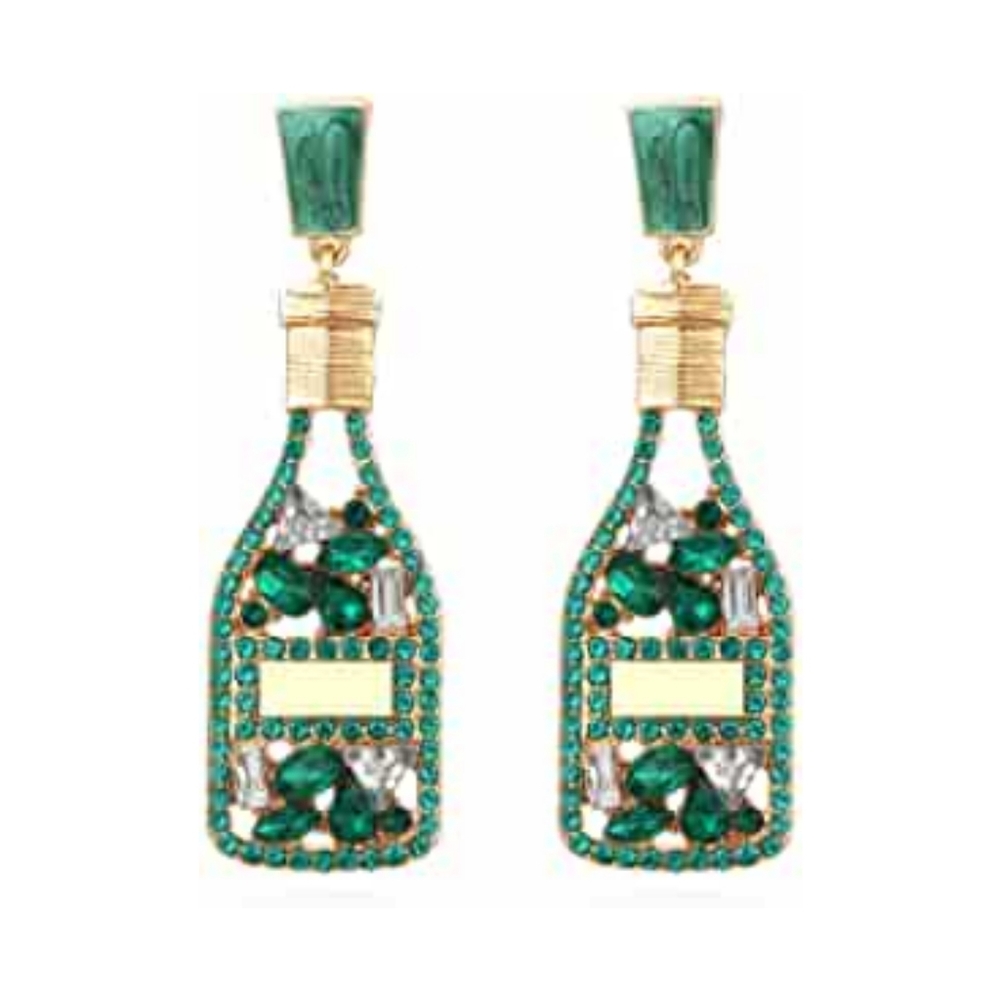 Cubic Zirconia Champagne Party Earrings